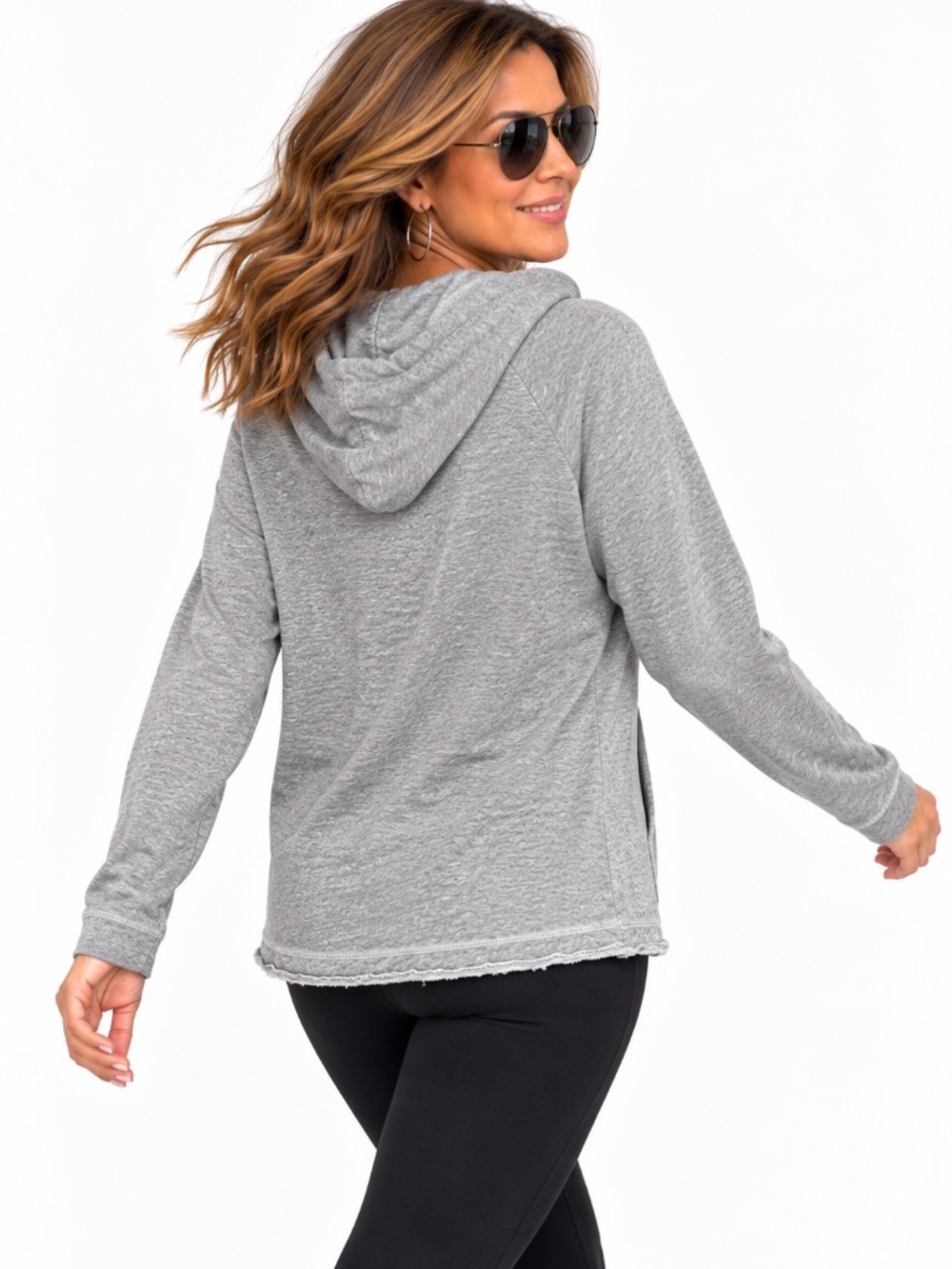 Women’s NFL Las Vegas Raiders Gray Hooded Sweatshirt Hoodie L - Picture 8 of 8